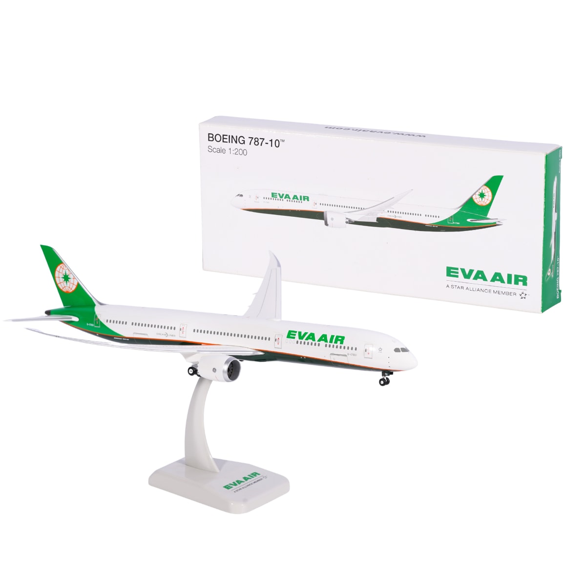 1/200 EVA AIR Boeing 787-10ディスプレイモデル EVA AIR B787-10 1:200 Aircraft Model｜EVA SKY SHOP