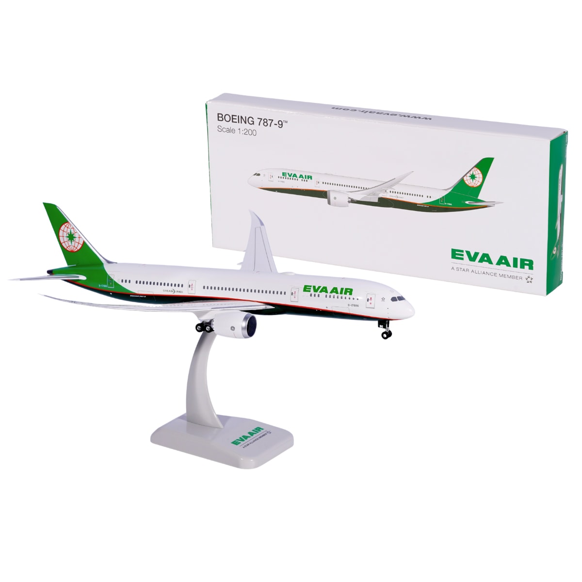 EVA AIR BOEING 787-9 1/200 ダイキャストモデル EVA AIR B787-9 1:200 Aircraft Model｜EVA SKY SHOP