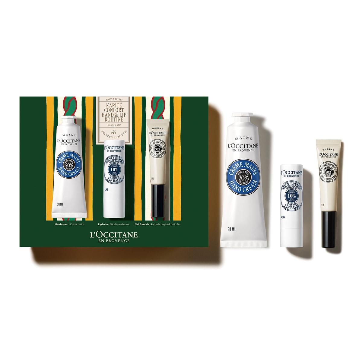 L'OCCITANE Karité Confort Hand and Lip Travel Trio｜EVA SKY SHOP