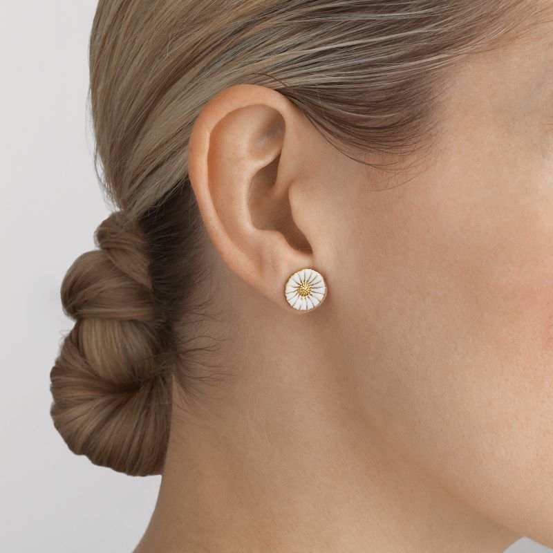Daisy ホワイトモヘアのベルリンベア GEORG JENSEN DAISY Earrings｜EVA SKY SHOP