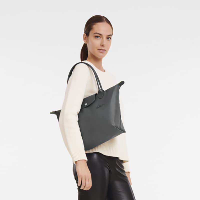 2023 春夏 新作Longchamp*LE PLIAGE GREEN*肩掛け M ル プリアージュ® グリーン M ショルダーバッグ グラファイト