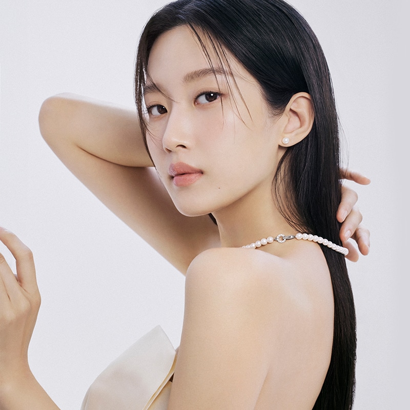 HAESOO.L Silver Pearl Necklace (8mm)｜EVA SKY SHOP