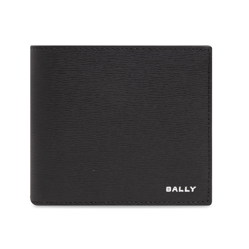 BALLY Crossing Leather Bifold 8 cc Wallet - Black｜EVA SKY SHOP