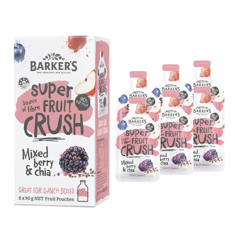 BARKER'S Super Fruit Crush - Mixed berry & chia｜EVA SKY SHOP