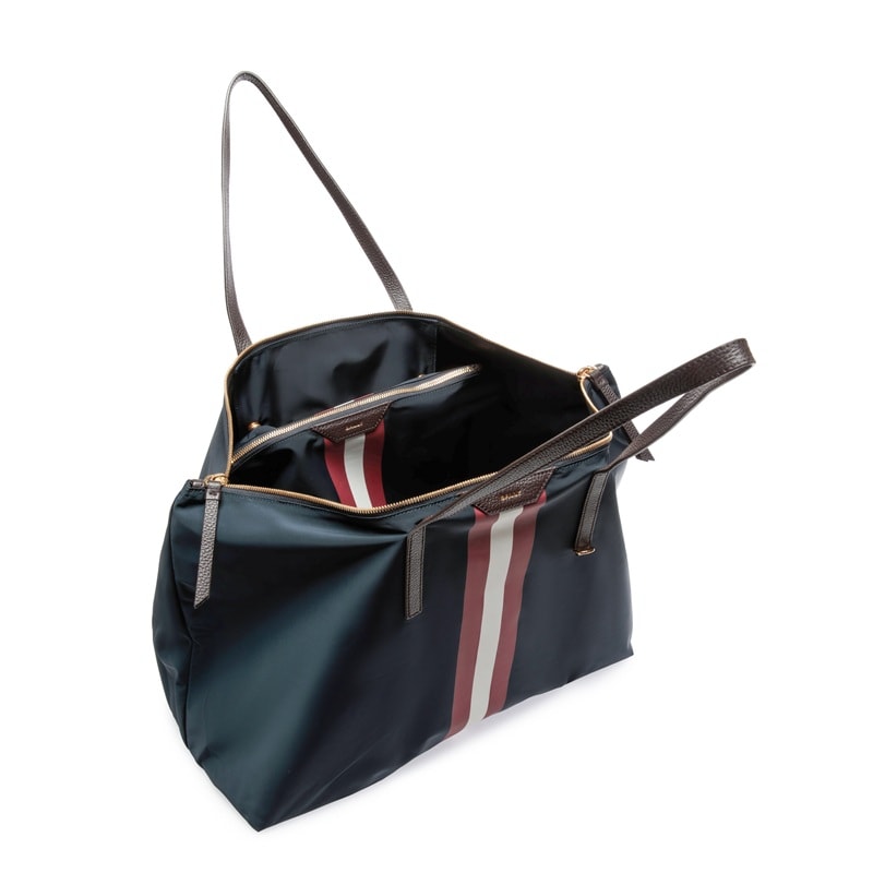 BALLY Ribbon Foldable Tote XL – Midnight Blue｜EVA SKY SHOP