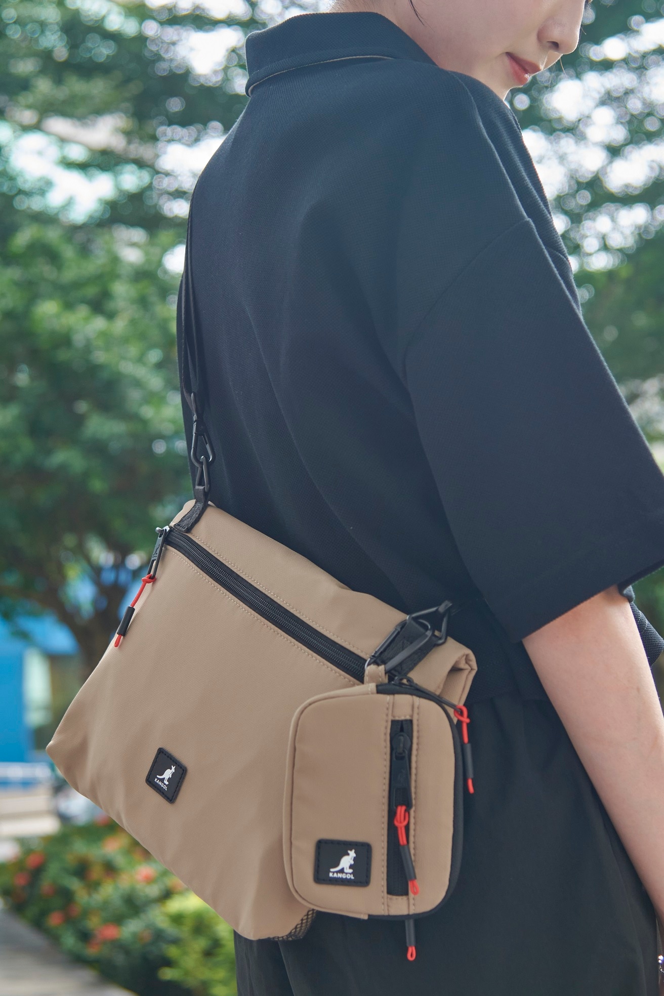 KANGOL Multifunctional Side Backpack｜EVA SKY SHOP
