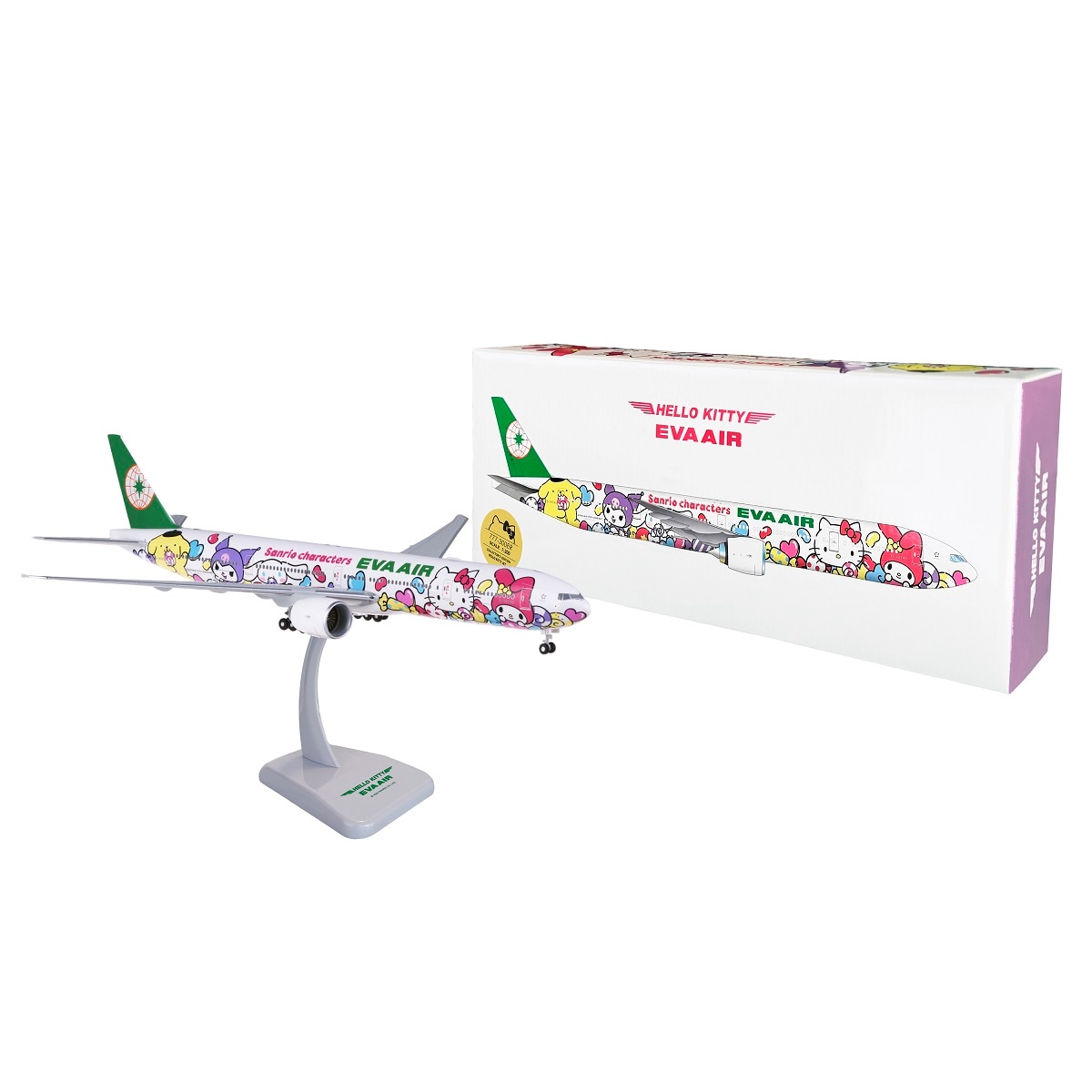 エバー航空 サンリオ 777-300ER 1/200 ベスティスジェット EVA AIR B777-300ER Sanrio Lolly Jet 1:200 Aircraft Model｜EVA SKY SHOP