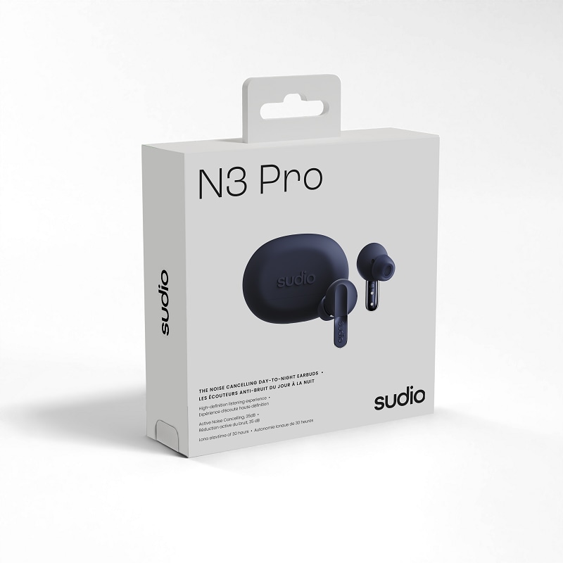 SUDIO N3 PRO Noise Cancelling Earbuds - Midnight Navy｜EVA SKY SHOP