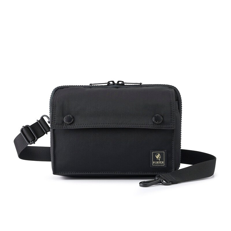 PORTER INTERNATIONAL MID Shoulder Bag (M) - BLACK｜EVA SKY SHOP