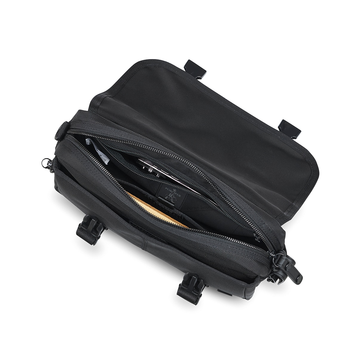 PORTER INTERNATIONAL NEW HEAT Shoulder Bag – Black｜EVA SKY SHOP